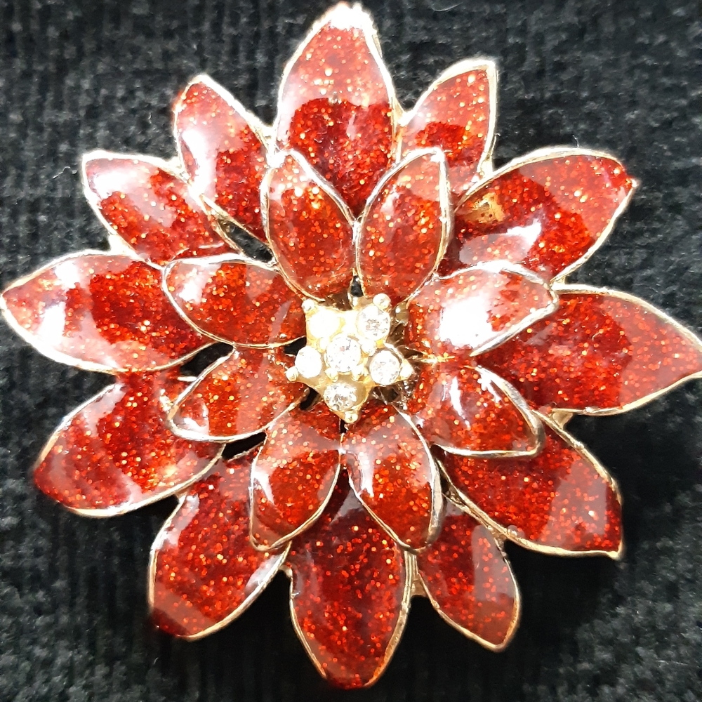 Poisentia christmas set earrings and brooch - Picture 2 of 4